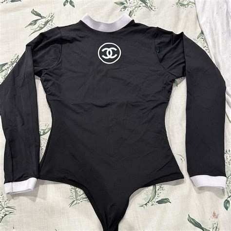 chanel black and white bodysuit|vintage chanel suit.